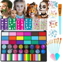 Kit de Pintura Facial LOVLOV com 42 Cores e Maquiagem Não Tóxica Kit de Pintura Facial LOVLOV com 42 Cores e Maquiagem Não Tóxica