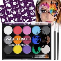 Kit de Pintura Facial MOOMARTO 15 Cores à Base de Água com Stencils Kit de Pintura Facial MOOMARTO 15 Cores à Base de Água com Stencils