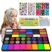 Kit de pintura facial SAM SUGAR 42 cores com giz de cera e estênceis
