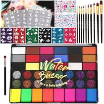 Kit de Pintura Facial VEEFUN Profissional com 42 Cores à Base de Água Kit de Pintura Facial VEEFUN Profissional com 42 Cores à Base de Água
