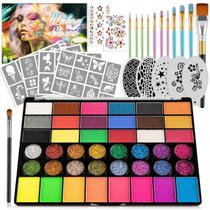 Kit de Pintura Facial XiQiDianr com 42 Cores, Tinta Não Tóxica