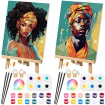 Kit de pintura Humyoun Couples com tela pré-desenhada e tinta acrílica