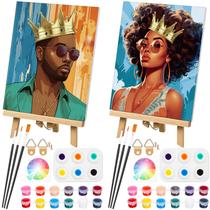 Kit de pintura Humyoun Couples, tela de 20x25cm, pacote com 2