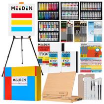 Kit de Pintura MEEDEN Profissional 142 Peças com Cavalete de Faia