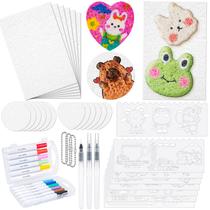 Kit de pintura Meetory Magic 3D Foam Texture com tinta acrílica