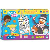 Kit De Pintura Mundo Bita Infantil com Cavalete Divertido Atenção Raciocínio Lógico +4 anos Nig Brinquedos - 0694