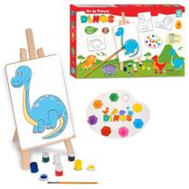 Kit de Pintura Para Educação Infantil Brinquedo Dinossauros - NIG Brinquedos
