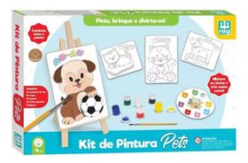 Kit de Pintura Pets Madeira Cavalete 45cm Nig