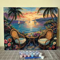Kit de pintura por número Tucocoo Seaside Tropical Sunset 40x50cm