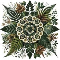 Kit de Pintura por Números Mandalas Serenity 40 x 40 cm com Moldura de Madeira Kit de Pintura por Números Mandalas Serenity 40 x 40 cm com Moldura de Madeira