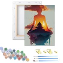 Kit de Pintura por Números Mini Tela Acrílica DIY