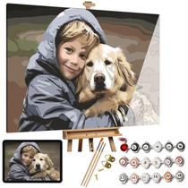 Kit de pintura por números personalizado para adultos, com moldura, a partir de foto, personalize sua própria imagem para iniciantes, pintura colorida por números para presente de Natal decoração para casa Kit de pintura por números personalizado para adultos, com moldura, a partir de foto, personalize sua própria imagem para iniciantes, pintura colorida por números para presente de Natal decoração para casa