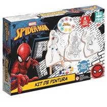Kit de Pintura Spider Man Marvel 13 Peças com Cavalete Vermelho Nig Brinquedos Kit de Pintura Spider Man Marvel 13 Peças com Cavalete Vermelho Nig Brinquedos