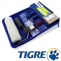 Kit De Pintura Tigre Parede Rodapé Completo 5 Peças Multiuso