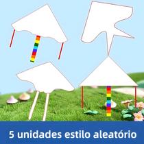 Kit De Pipas Voadoras DIY Para Crianças Com 5 Peças, Linha Giratória E Pipa Branca Em Branco Para Kit De Pipas Voadoras DIY Para Crianças Com 5 Peças, Linha Giratória E Pipa Branca Em Branco Para