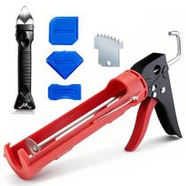 Kit de Pistola de Calafateo Fletrix 15:1 Sin Goteo con Herramientas de Silicona