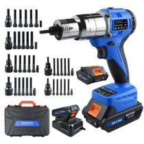 Kit de Pistola de Porcas Rebites Sem Fio FICHFOYE 18V Brushless