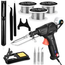 Kit de pistola de solda VEEVIIY 120W com temperatura ajustável 110V Kit de pistola de solda VEEVIIY 120W com temperatura ajustável 110V