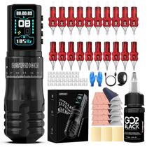 Kit de pistola de tatuagem Wormhole Wireless Aluminium Alloy 2300mAh