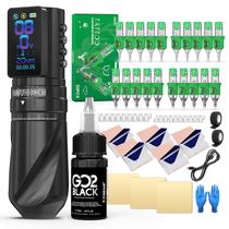 Kit de pistola de tatuagem Wormhole Wireless com potência de 7 tempos e 2.300 mAh