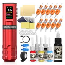 Kit de pistola de tatuagem Wormhole WTK284 Wireless Professional