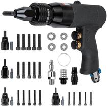 Kit de pistola pneumática de rebite Clatoon com 4 cabeças de travamento automático