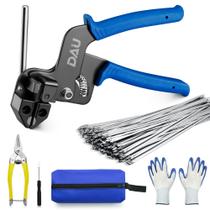 Kit de pistola Tie Wrap em aço inoxidável com 150 gravatas DAU