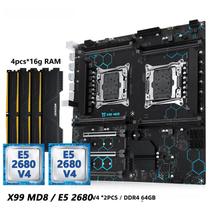 Kit De Placa-Mãe Dual CPU Intel Xeon E5 2680 V4 LGA2011-3 Com 32GB De RAM DDR4 E Chip C612 Para