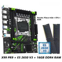 Kit De Placa Mãe Intel Xeon E5 2650 V3 CPU DDR4 16GB RAM LGA 2011-3 MACHINIST X99 PR9