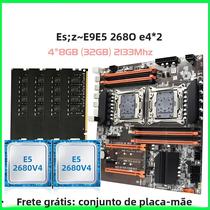 Kit De Placa Mãe Para Jogos Com Dual CPU Intel Xeon E5 2680 V4 16GB DDR4 M.2 NVME Para Computador