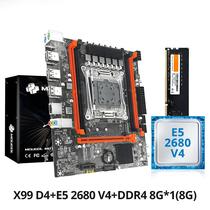 Kit De Placa-Mãe Para Jogos Intel Xeon E5 2680 V4 MOUGOL X99 Com RAM DDR4 8Gx2 2133MHz ECC M.2 NVME
