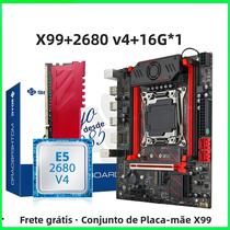 Kit De Placa-Mãe Para Jogos SOYO X99 C612chip Com CPU Intel Xeon E5 2680 V4, RAM DDR4 ECC 16G