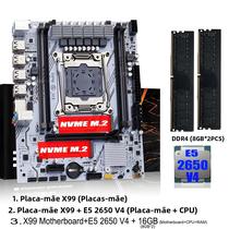 Kit De Placa Mãe QIYIDA X99 Com 16GB De RAM DDR4, Processador Xeon LGA2011-3 E5 2650 V4, USB PCI