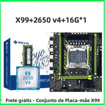 Kit De Placa Mãe SOYO X99-8D4 Com CPU Intel Xeon E5 2650 V4 E 16GB De RAM DDR4 2133MHz NVME M.2 SATA