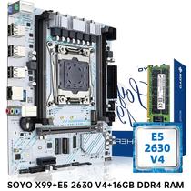 Kit De Placa-Mãe SOYO X99 DDR4 De 16GB Com CPU Xeon E5 2630 V4 E Slot M.2 Para Computador Kit De Placa-Mãe SOYO X99 DDR4 De 16GB Com CPU Xeon E5 2630 V4 E Slot M.2 Para Computador