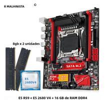 Kit De Placa Mãe Xeon E5 2680 V4 CPU DDR4 16GB RAM NVME M.2 MACHINIST RS9 X99 LGA 2011-3