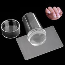 Kit De Placas De Estampagem Para Unhas Francesas Com Acessórios De Selagem E Raspador