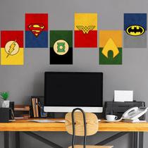 Kit de Placas Decorativas Super-Heróis DC