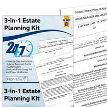 Kit de planejamento imobiliário PlanNow 2025 Last Will, POA, Living Will
