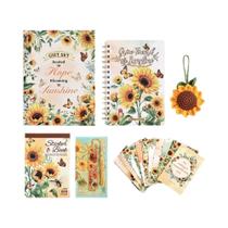 Kit De Planejamento Semanal A5 Com Caderno, Marcador De Página, Chaveiro, Adesivo, Bloco De Notas,