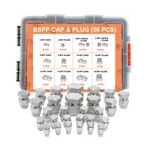 Kit de plugue BSPP Conjunto de tubos e tubos hidráulicos 56 unidades Kit de plugue BSPP Conjunto de tubos e tubos hidráulicos 56 unidades