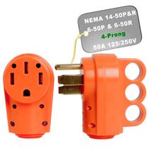 Kit de plugues macho e fêmea RV de 50 A 14-50P/14-50R 125V/250V