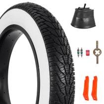 Kit de Pneu para Bicicleta RUHUO 20x4.0 Fat Tire Preto e Branco