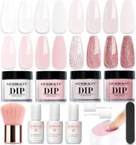 Kit de Pó Dip AZUREBEAUTY 4x10g Rosa e Nude Kit de Pó Dip AZUREBEAUTY 4x10g Rosa e Nude