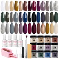 Kit de Pó para Imersão de Unhas AZUREBEAUTY - 20 Cores, 31 Unidades