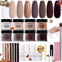 Kit de pó para imersão para unhas AZUREBEAUTY, 30 unidades, iniciante com 8 cores Kit de pó para imersão para unhas AZUREBEAUTY, 30 unidades, iniciante com 8 cores