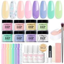 Kit de pó para imersão para unhas AZUREBEAUTY, 30 unidades, iniciante com 8 cores Kit de pó para imersão para unhas AZUREBEAUTY, 30 unidades, iniciante com 8 cores