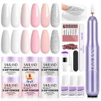 Kit de pó para imersão para unhas SAVILAND SSProDip X com furadeira de 6 cores