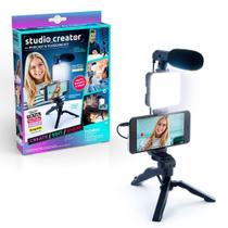 Kit de podcast e vlog Canal Toys Studio Creator com tripé