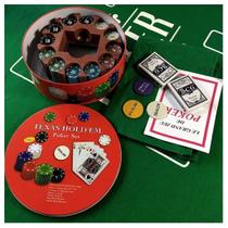 Kit De Poker Completo 108 Cartas e 240 Fichas Com Toalha De Mesa